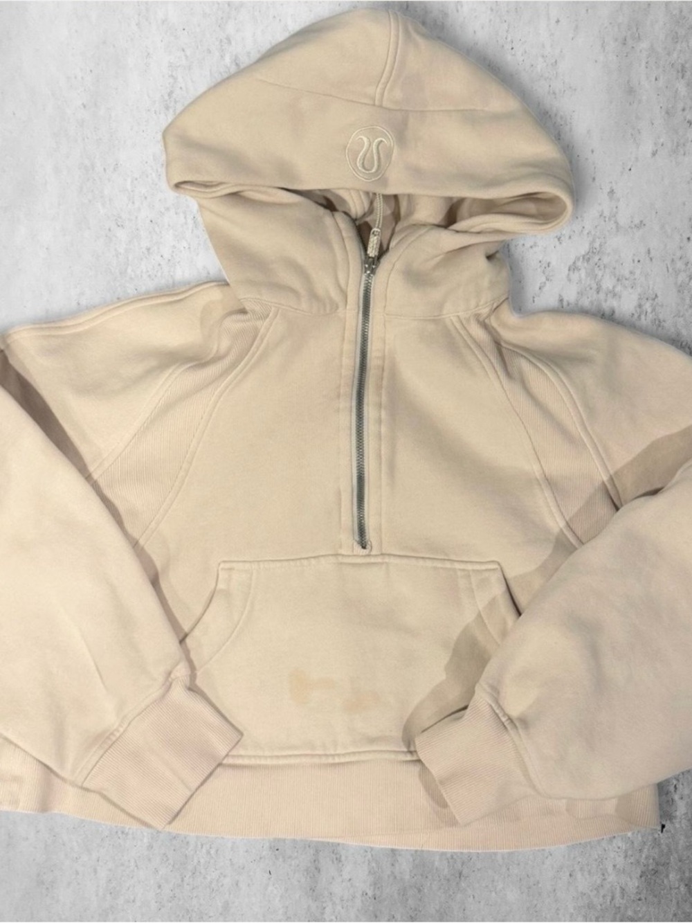 Lululemon Scuba Half-Zip Hoodie Sweatshirt Women’s XS/S Cream